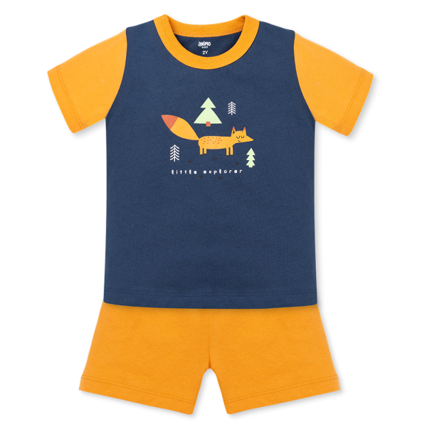 Bộ bé trai ngắn Animo Easy HN0925048 (1-4Y,Dương-vàng, DD01)