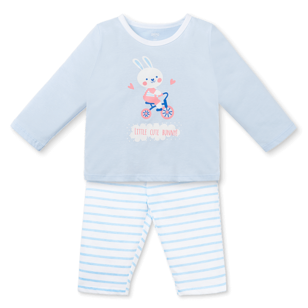 Bộ bé gái dài Animo Easy TX1025014 (2Y,Dương-trắng,TT02)