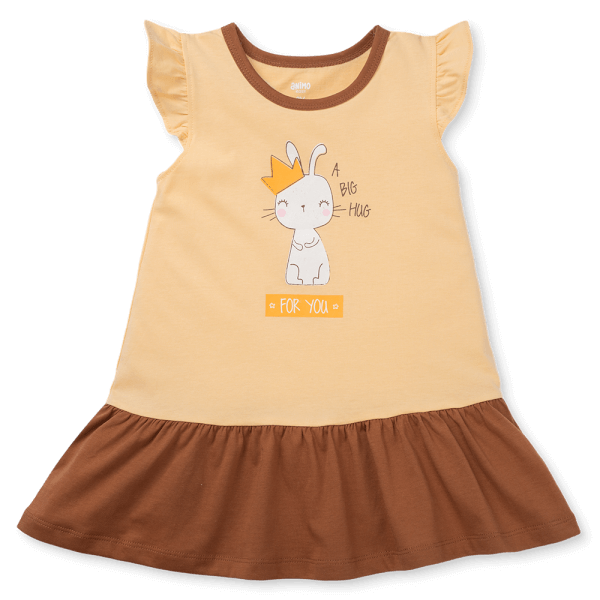 Đầm bé gái Animo Easy TX1025012 (2Y,Vàng-nâu,DD02)