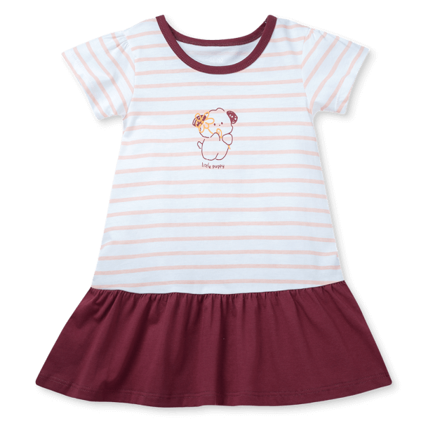 Đầm bé gái Animo Easy TX0925057 (2Y,Trắng-đô,TT02)