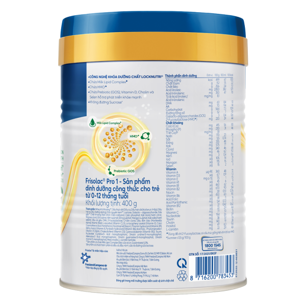 SPDDCT Frisolac Pro 1, 400g (0 -12 tháng)