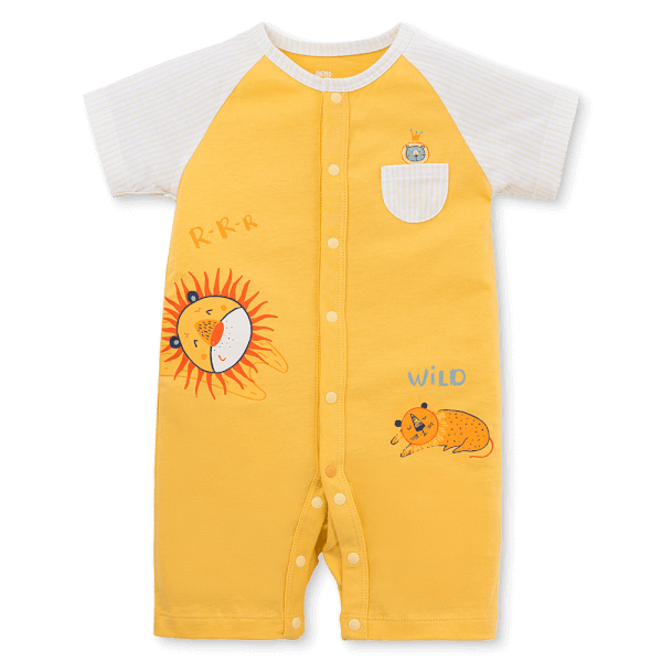 Bodysuit bé trai đùi bst roarrr Animo VD0825044 (0-12M, Vàng, NN02)