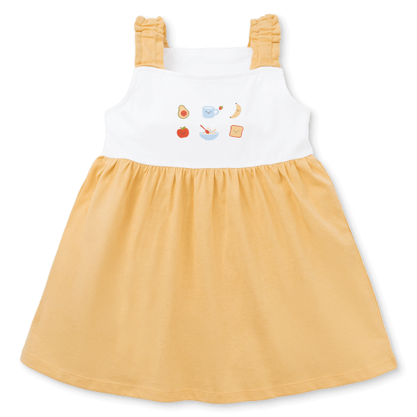 Đầm bé gái Animo Easy LU0825069 (1-4Y,Kem-vàng,TT01)