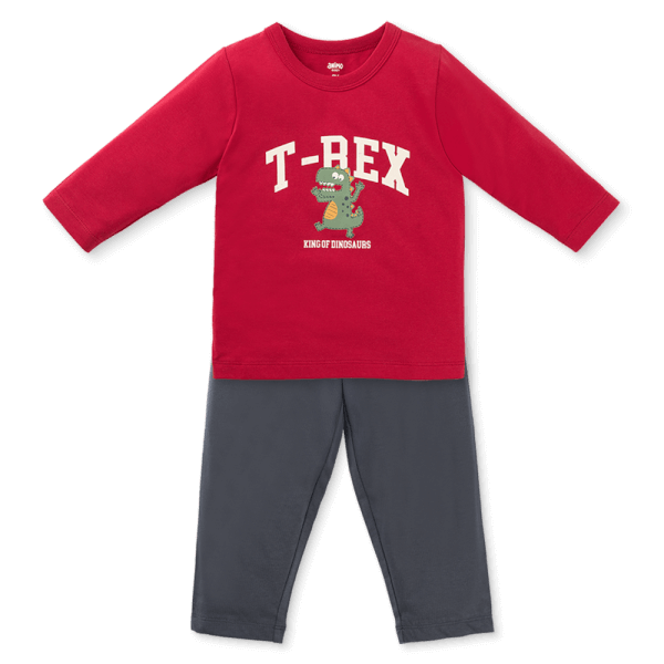 Bộ bé trai dài Animo Easy HN1125050 (1-4Y,Đỏ-xám)