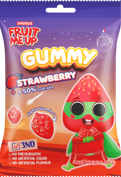 FRUIT ME UP KẸO DẺO VỊ DÂU TÚI 80G