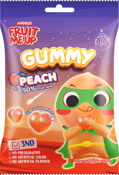 FRUIT ME UP KẸO DẺO VỊ ĐÀO TÚI 80G