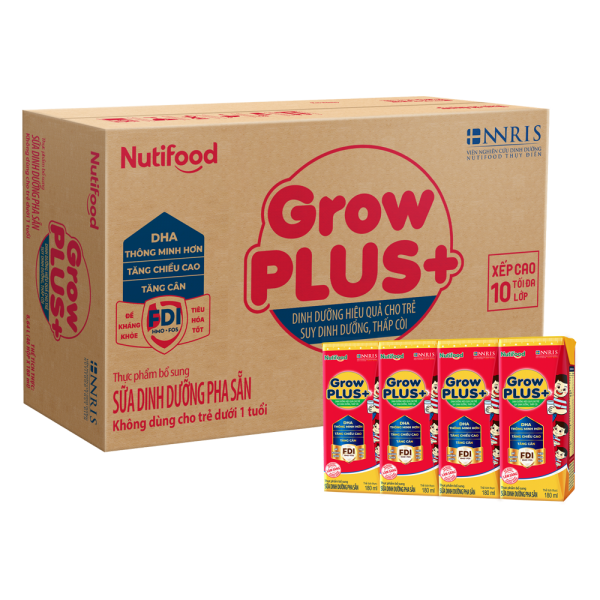 SPDDPS GrowPLUS+ Đỏ 180ml (lốc 4 hộp) - Thùng