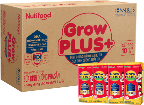 SPDDPS GrowPLUS+ Đỏ 180ml (lốc 4 hộp) - Thùng