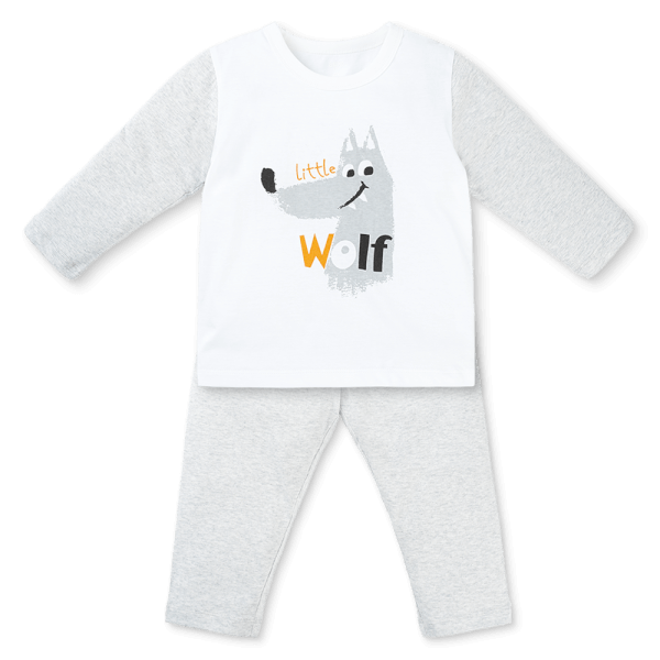 Bộ bé trai dài Animo Easy HN1025036 (1-4Y,Trắng-xám)