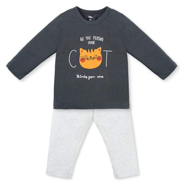 Bộ bé trai dài Animo Easy HN1025035 (1-4Y,Xám-xám)