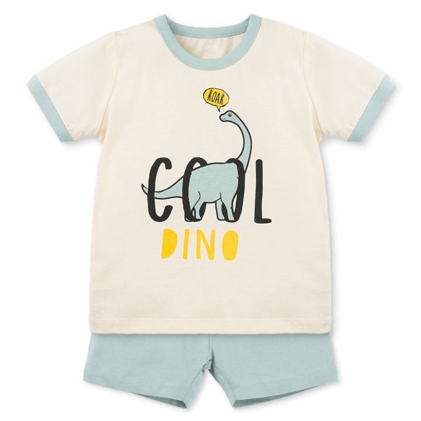 Bộ bé trai ngắn Animo Easy HN1025002 (1-4Y,Kem-lá, NN02)