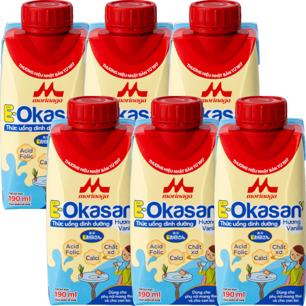 Combo 2 Sữa nước bầu Morinaga hương vani 190ml (lốc 3 hộp)