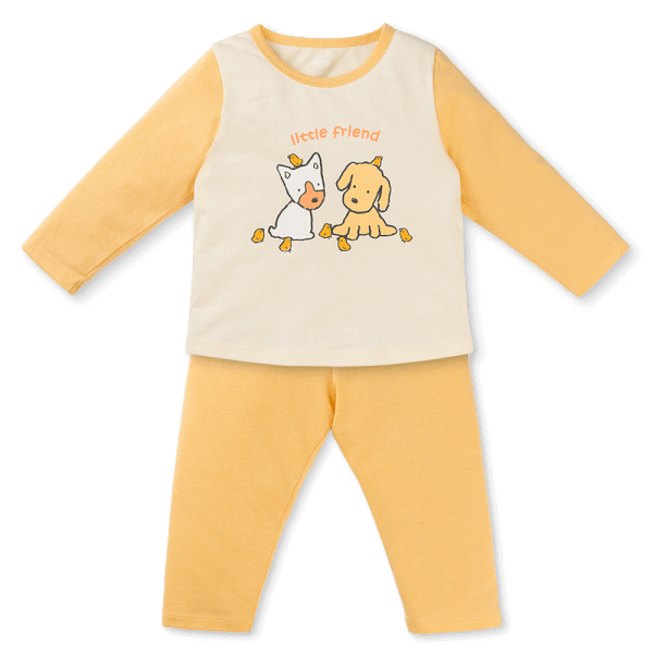 Bộ bé gái dài Animo Easy LU1025020 (1-4Y,Kem-vàng,TT02)