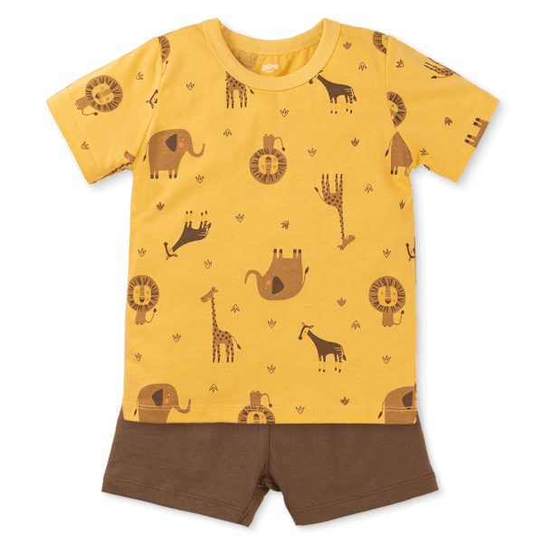 Bộ bé trai ngắn Animo Easy HN0925065 (1-4Y,Vàng-nâu, TT04)