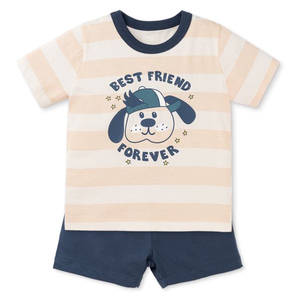 Bộ bé trai ngắn Animo Easy HN0925061 (1-4Y,Be-dương, NN02)