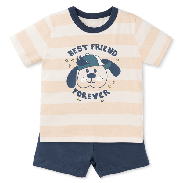 Bộ bé trai ngắn Animo Easy HN0925061 (1-4Y,Be-dương, NN02)