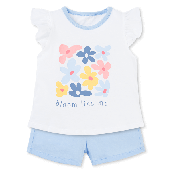 Bộ bé gái ngắn Animo Easy TX1125013 (1-4Y,Trắng-dương,TT02)