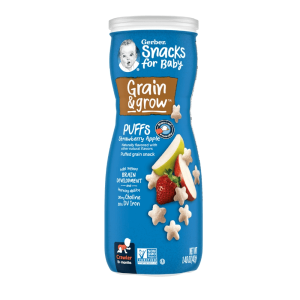 Combo 3 Bánh Ăn Dặm Gerber vị Táo Dâu 42g *giao bao bì ngẫu nhiên*