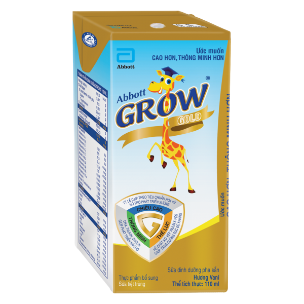 Sữa Abbott Grow Gold hương vani 110ML - Lốc 4 (Từ 1 tuổi)