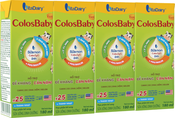 Sữa bột pha sẵn Colosbaby 180ml (lốc 4 hộp) (giao bao bì ngẫu nhiên)