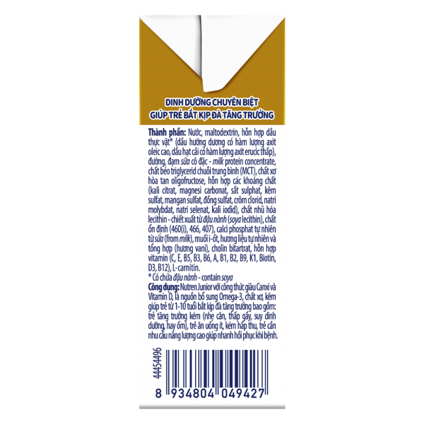 Combo 5 Thực phẩm dinh dưỡng y học Nutren Junior 110ml (1 -10 tuổi) (Lốc 4 hộp)