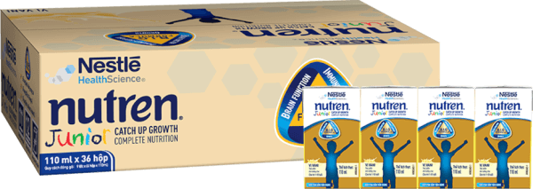 Thùng Thực phẩm dinh dưỡng y học Nutren Junior 110ml (1 -10 tuổi) (Lốc 4 hộp)