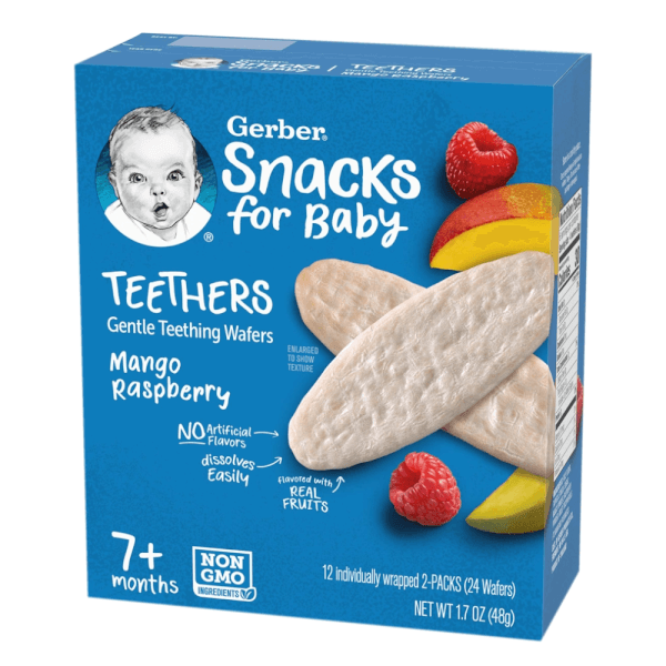 Combo 2 Bánh ăn dặm Gerber vị Xoài, Mâm Xôi *giao ngẫu nhiên*