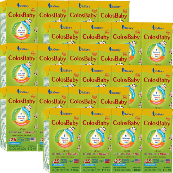 Combo 6 lốc Sữa uống dinh dưỡng Colosbaby 110ml, lốc 4 hộp (trên 1 tuổi)