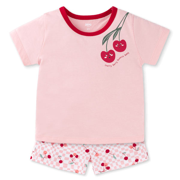 Bộ bé gái ngắn Animo Easy TX1125016 (1-4Y,Hồng,TT02)