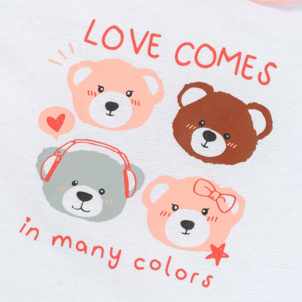 Bộ bé gái váy xếp li Animo LU1125043 (1-6Y,Trắng-hồng,TT02)