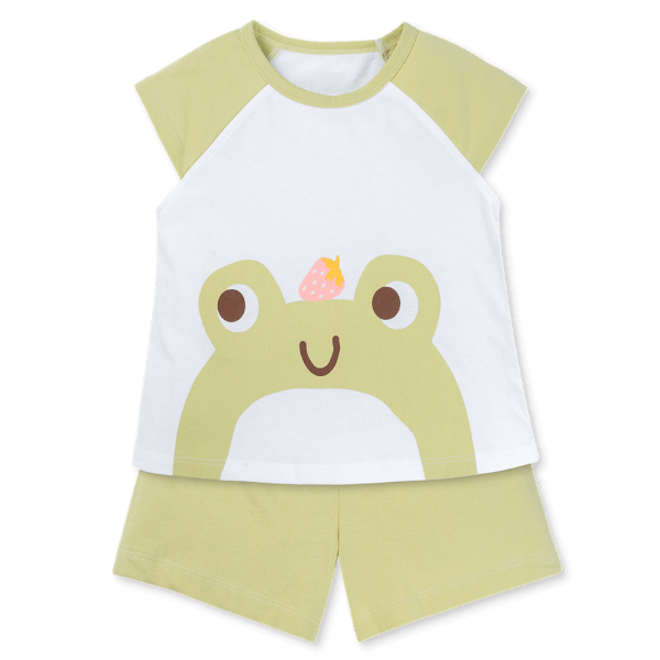 Bộ bé gái ngắn Animo Easy LU1025023 (1-4Y,Trắng-bơ,TT02)