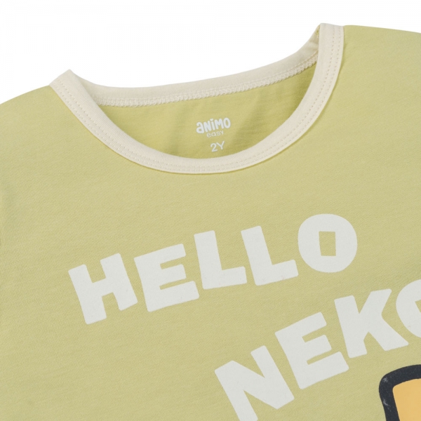 Bộ bé gái ngắn Animo Easy LU1025022 (1-4Y,Bơ-kem,TT02)