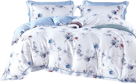 Bộ 6 món drap, áo gối và mền chần NIN Tencel 800 TC B2201_NH027 (180x200+35cm)