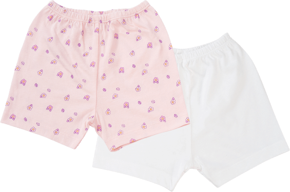 Cặp quần sơ sinh ngắn Animo NB422052 (NB-9M,Hồng-trắng-Giao màu ngẫu nhiên)