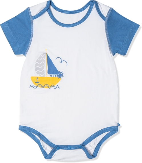 Bodysuit tính năng tam giác, vải modal BST Thiên Nga Animo BMC822081 (0-12M,Xanh)