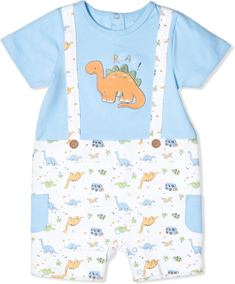 Bodysuit bé trai đùi Animo KK922054 (0-12M,Xanh)