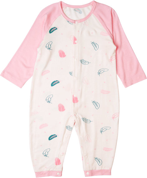 Bodysuit tính năng dài, vải modal BST Thiên Nga Animo BMC822085 (0-12M,Hồng)