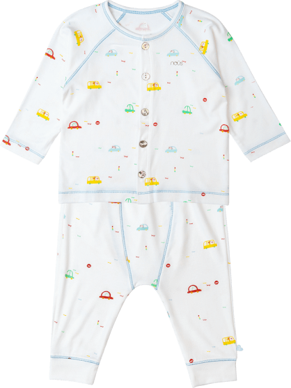 Bộ tính năng dài Nous_Animo NA1022012 (0-24M,Trắng ht Thành phố)