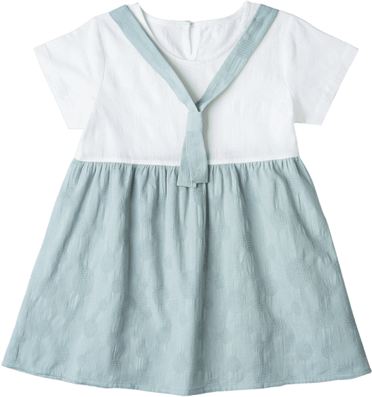 Đầm vải bé gái có nơ Animo TX1022025 (6M-3Y,Xanh)