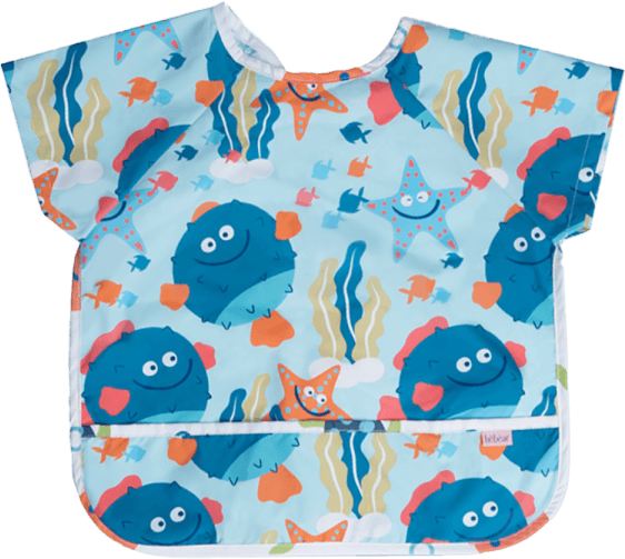 Áo ăn dặm chống thấm tay ngắn Bebear (Xanh, BD8646, size M)