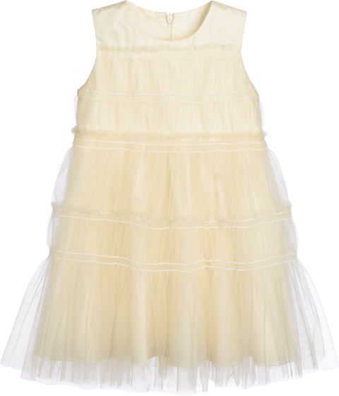 Đầm voan bé gái Animo TX1122057 (6M-6Y,Trắng)