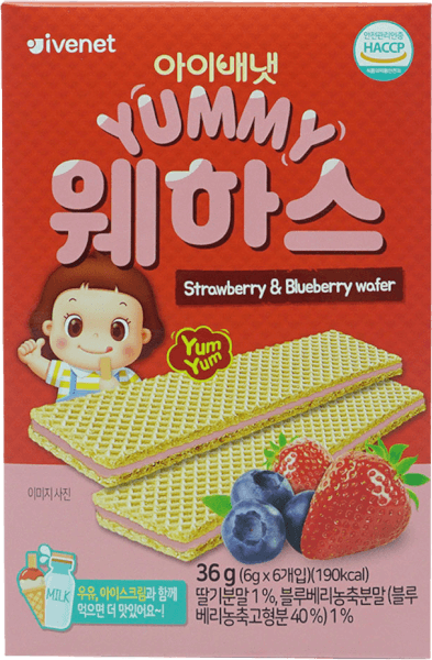 Bánh xốp thanh Ivenet vị dâu và việt quất 36g