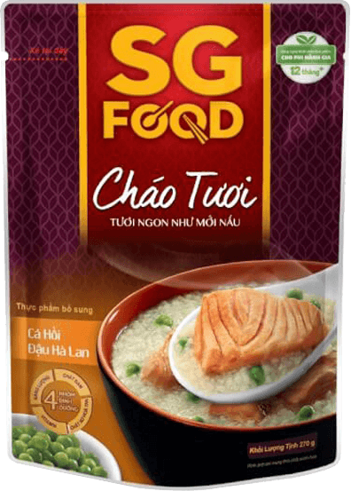 Cháo Cá hồi, đậu Hà Lan, SG Food, 270g (Giao bao bì ngẫu nhiên)