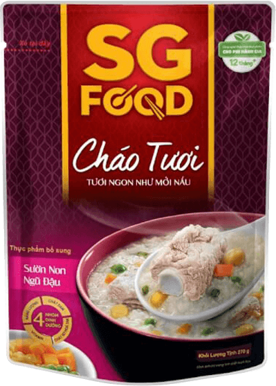 Cháo Sườn non, ngũ đậu, SG Food, 270g (Giao bao bì ngẫu nhiên)