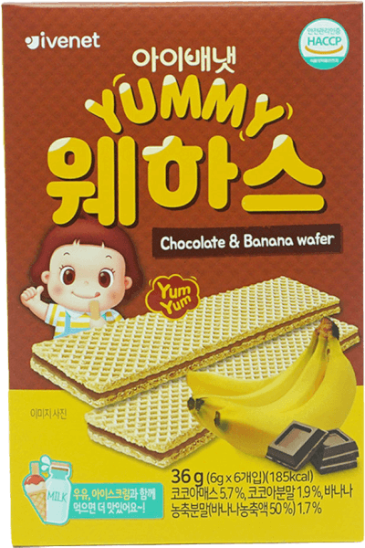 Bánh xốp thanh Ivenet vị sô cô la và chuối 36g