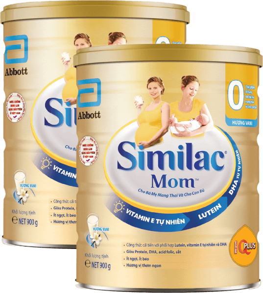 Combo 2 lon Sữa bầu Similac Mom 900g hương Vani