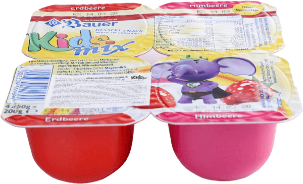 Phô Mai hoa quả Kids Mix Vị Dâu Mâm Xôi 50g - Lốc 4