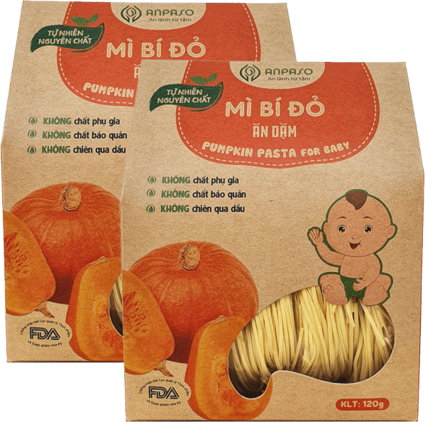 Combo 2 Mì bí đỏ ăn dặm cho bé Anpaso 120g