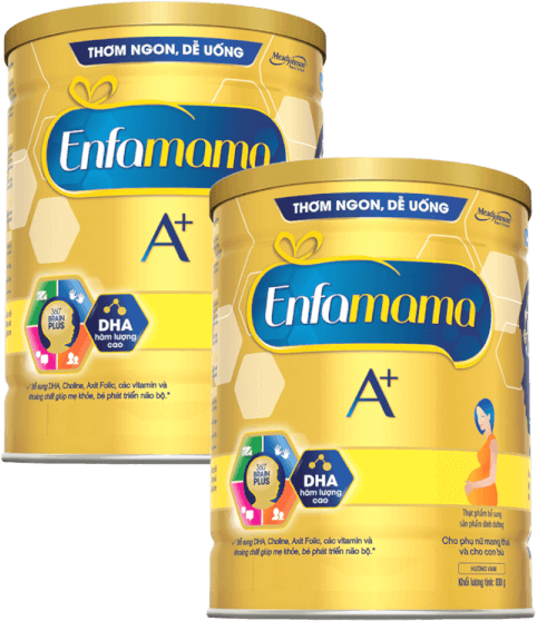 Combo 2 Thực phẩm bổ sung Sản phẩm dinh dưỡng Enfamama A+ hương vani 360° Brain Plus 830G