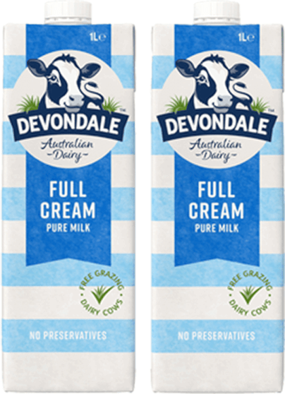 Combo 2 Sữa tươi nguyên chất tiệt trùng DEVONDALE MILK 1L